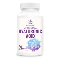 Bottle of Sambugra Liposomal Hyaluronic Acid 1000mg capsules