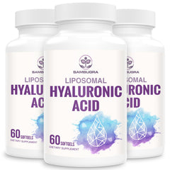 Front view of Sambugra Liposomal Hyaluronic Acid 1000mg pack of 3