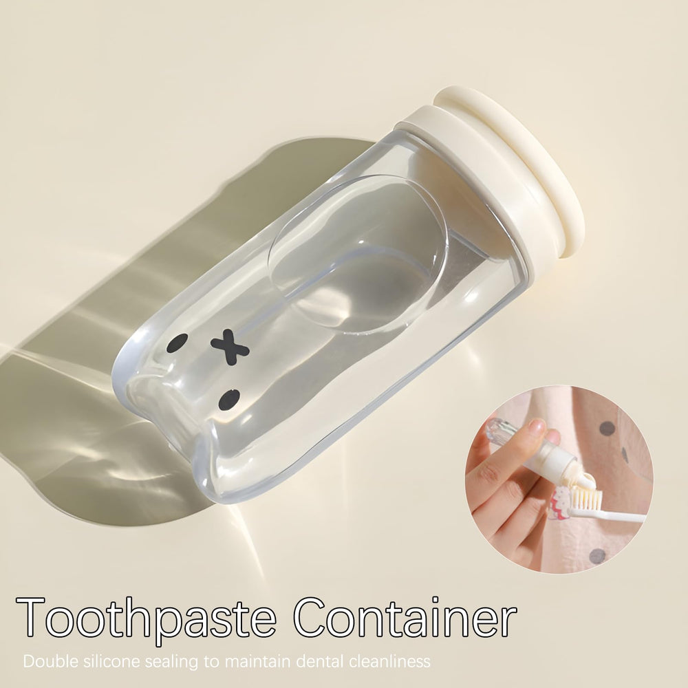 Travel-friendly toothbrush set on a travel bag
