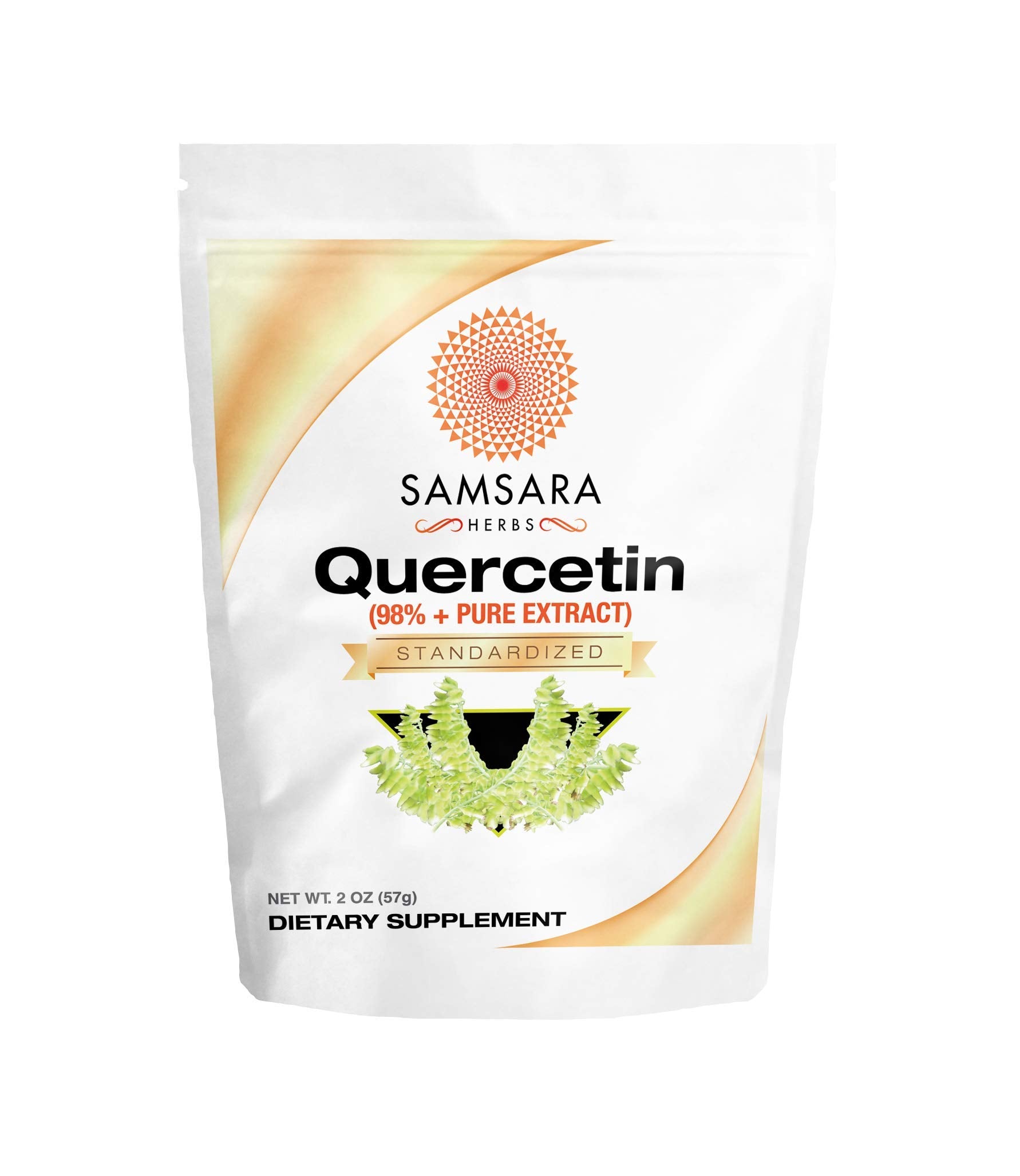 Samsara Herbs Quercetin 98%+ Pure Extract Powder jar label