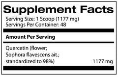 2oz/57g Samsara Quercetin extract powder bottle label