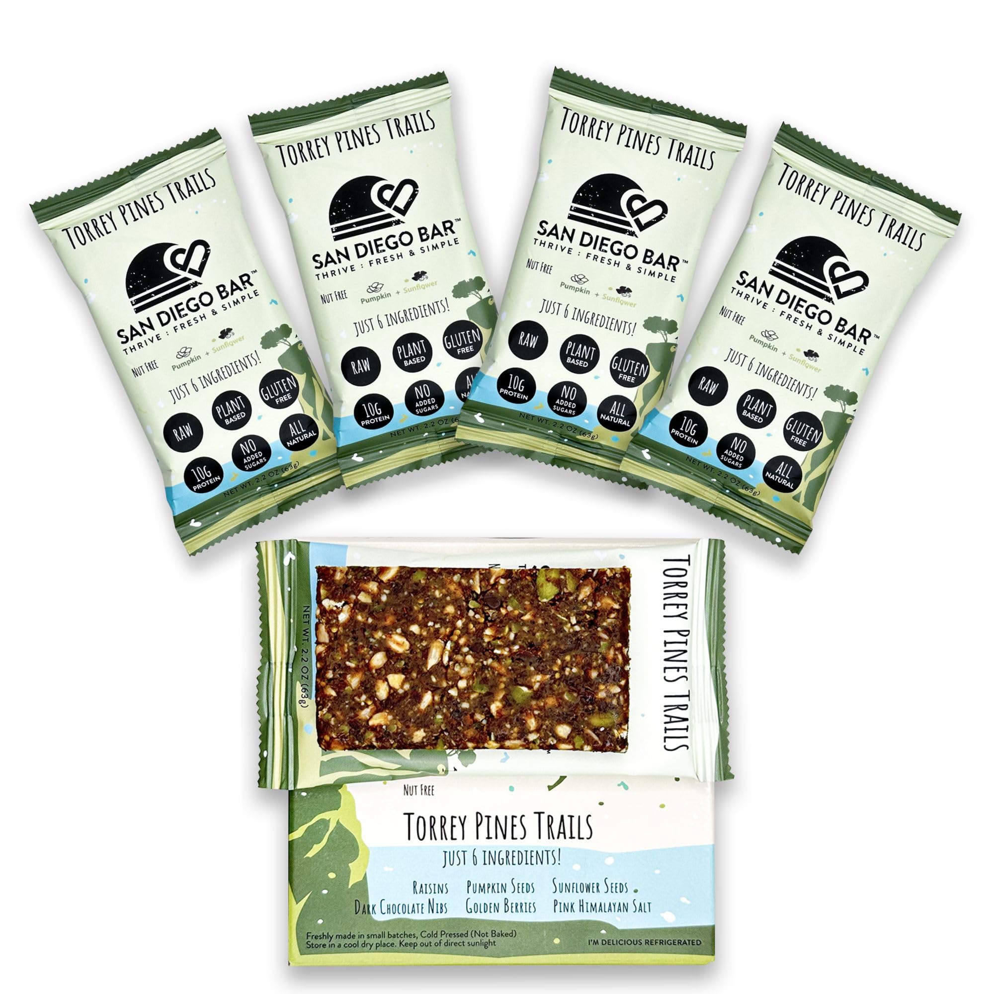 San Diego Bar Torrey Pines Trails pumpkin seeds closeup for steady energy