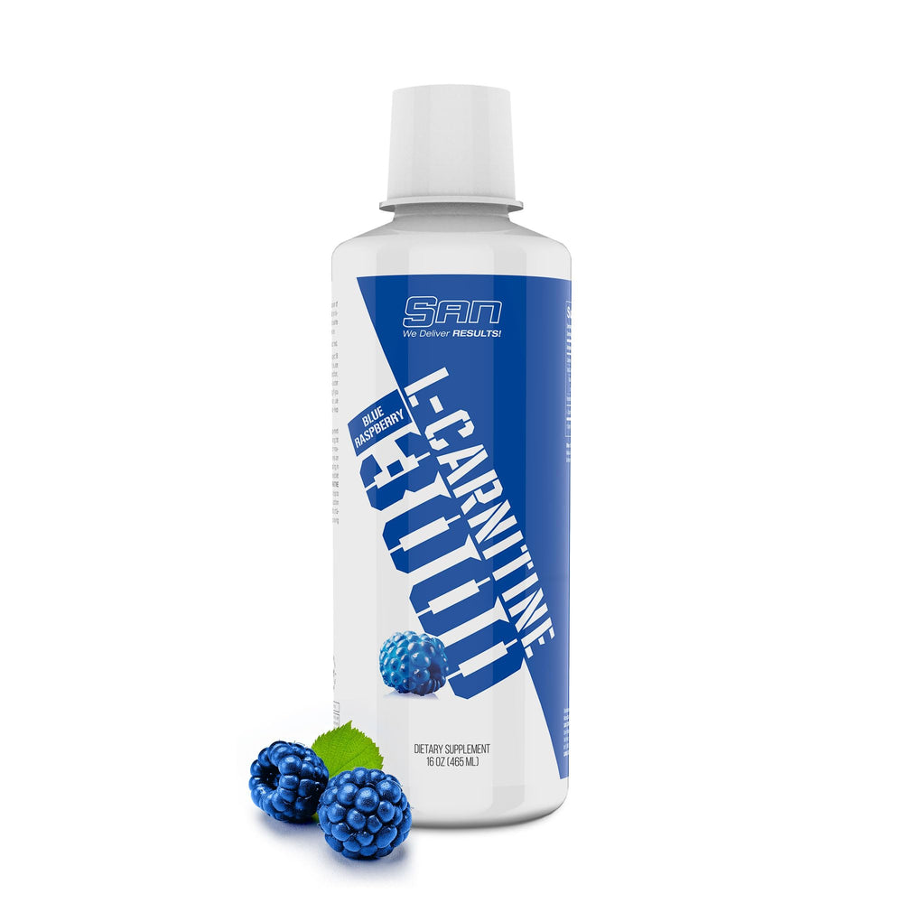 SAN L-Carnitine 3000 blue raspberry bottle for sugar-free energy support