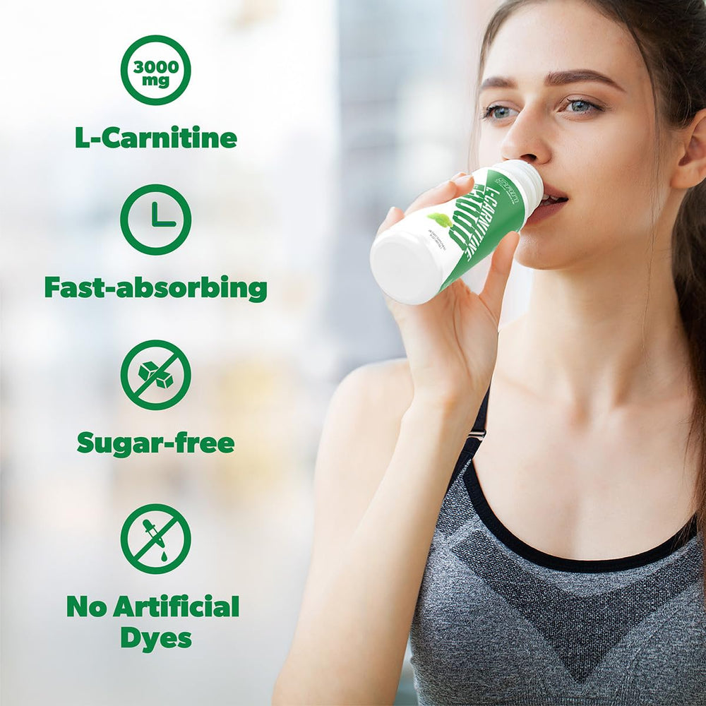 SAN Nutrition L-Carnitine 3000 green apple bottle in a daily routine setup