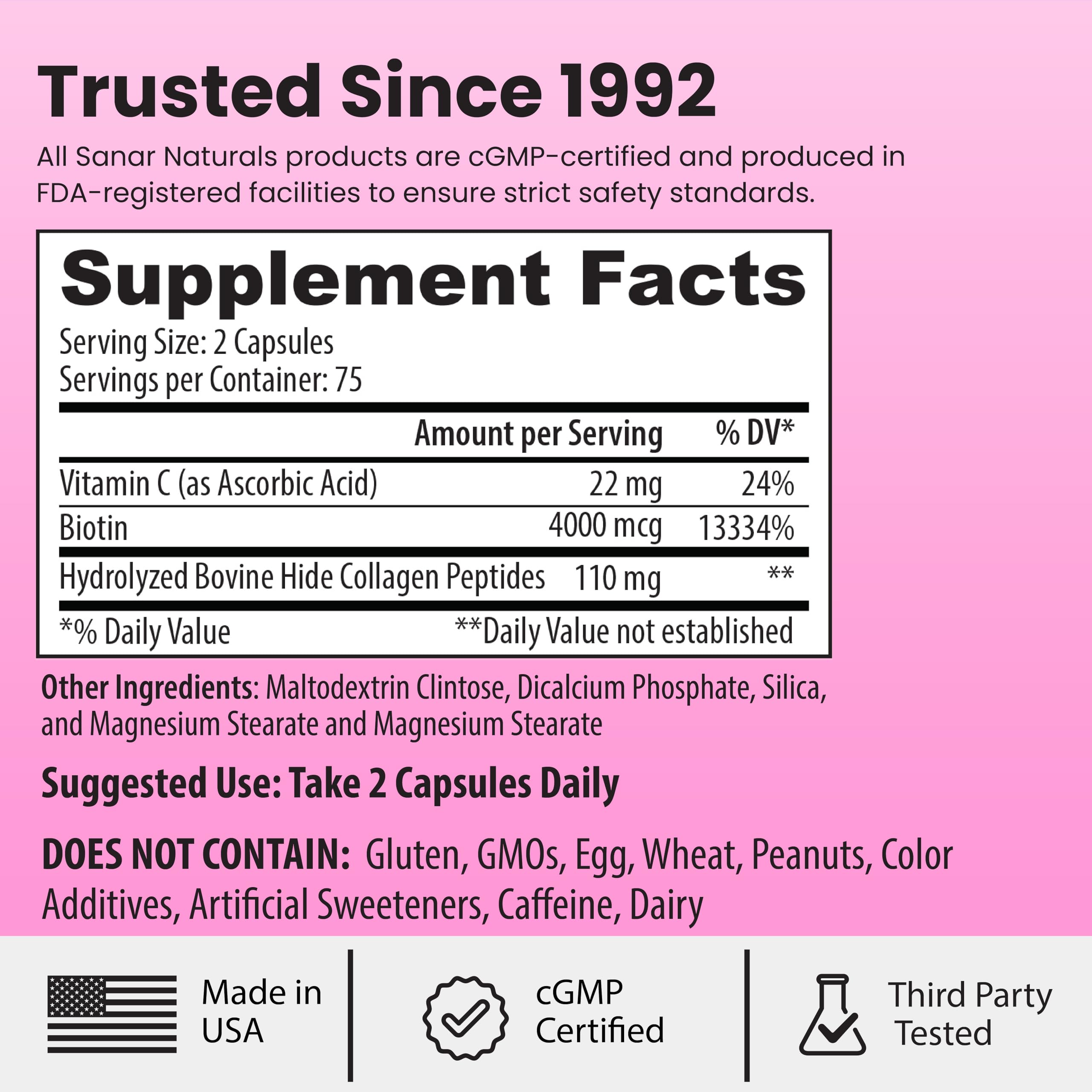 Non-GMO and gluten-free icons on label
