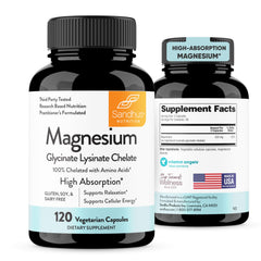 Sandhu Magnesium Glycinate Lysinate capsules bottle
