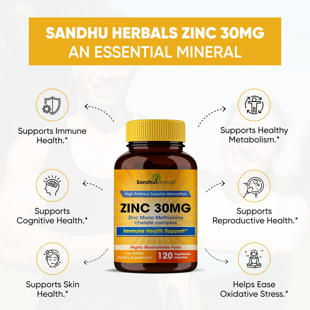 Zinc supports skin health and antioxidant properties concept