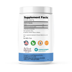 Side view of Sandhu's L-Glutamine powder bottle