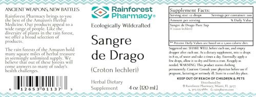 Front label view of Sangre de Drago 4oz bottle