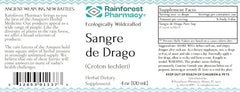 Front label view of Sangre de Drago 4oz bottle