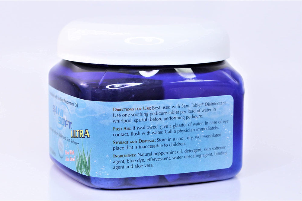 Sani-Soft used with Sani Tablet Disinfectant for pedicure applications