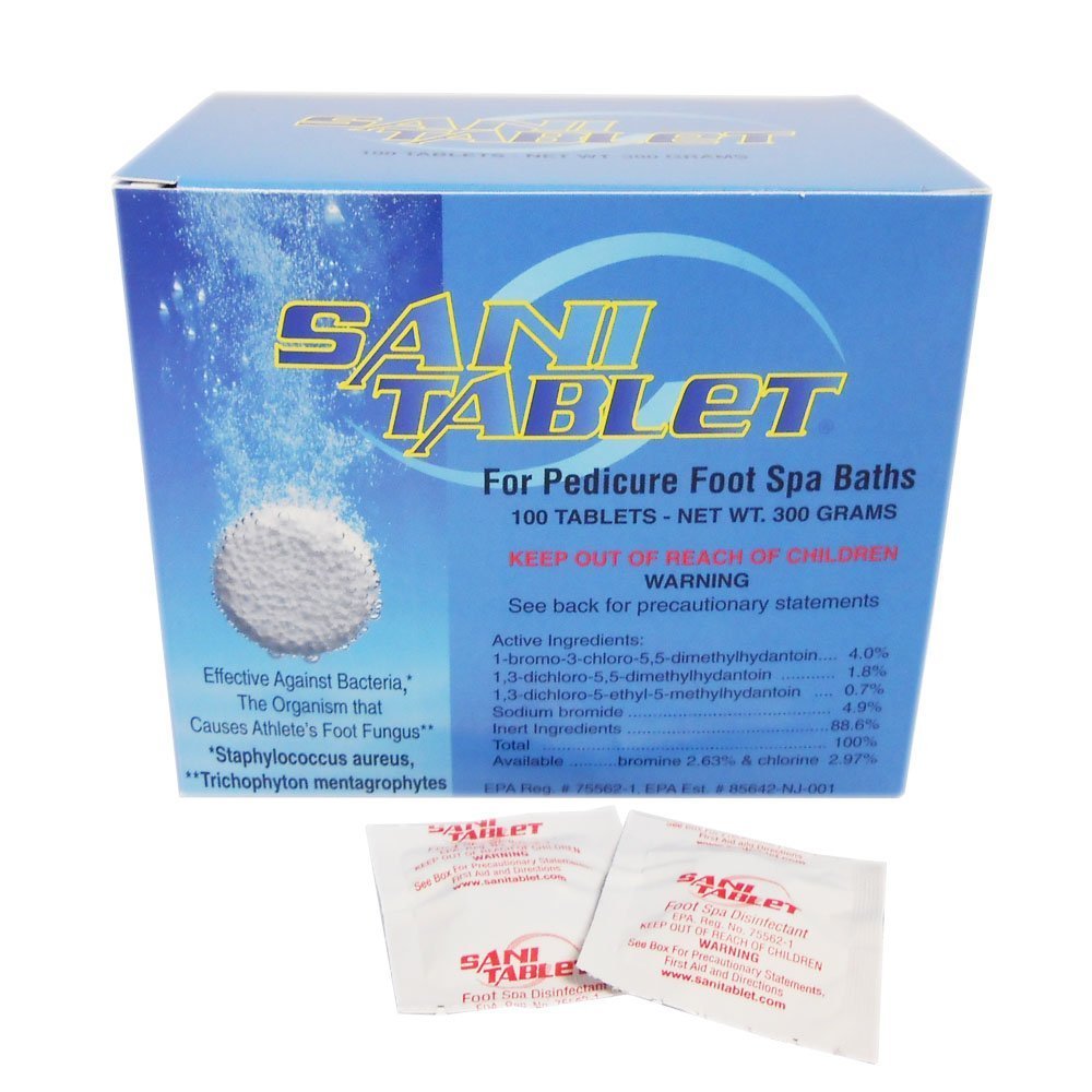 Carton of SANI CARE Sani-Tablet 100-count (SAN0100).