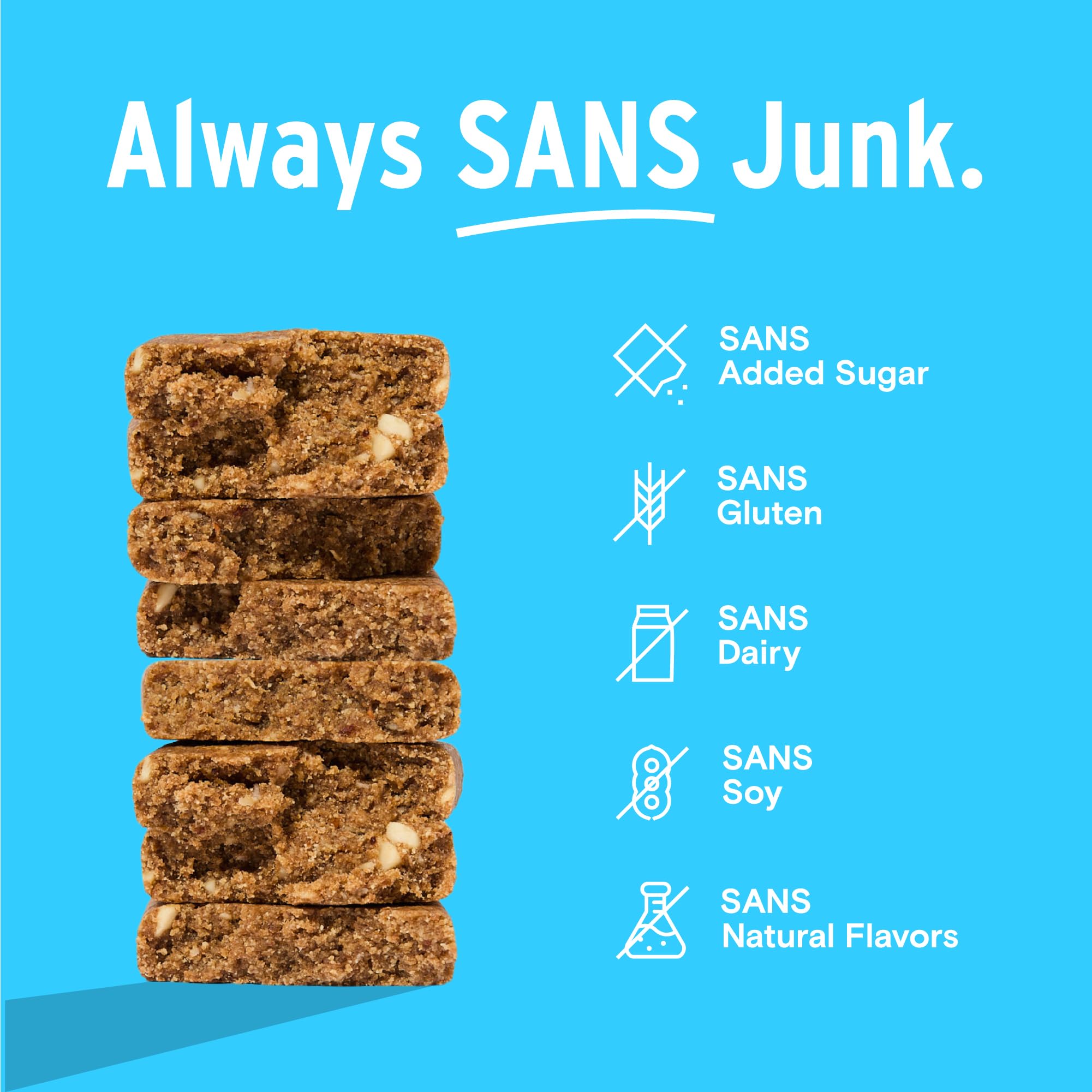 SANS 85g bar size highlights substantial bite and value.
