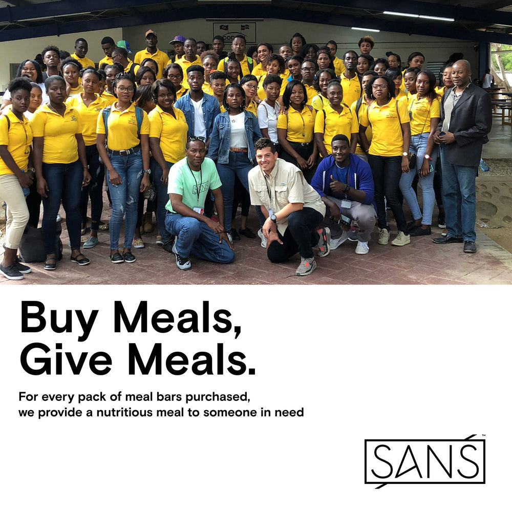 SANS Meal Bar 12-pack packaging shown for convenient on-the-go nutrition