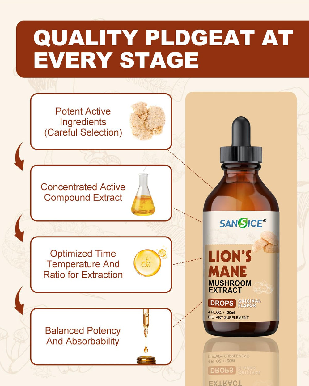 Lifestyle image of a person using Lion's Mane drops for focus