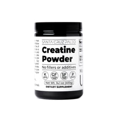 Front view of Santa Cruz Paleo Creatine Powder jar