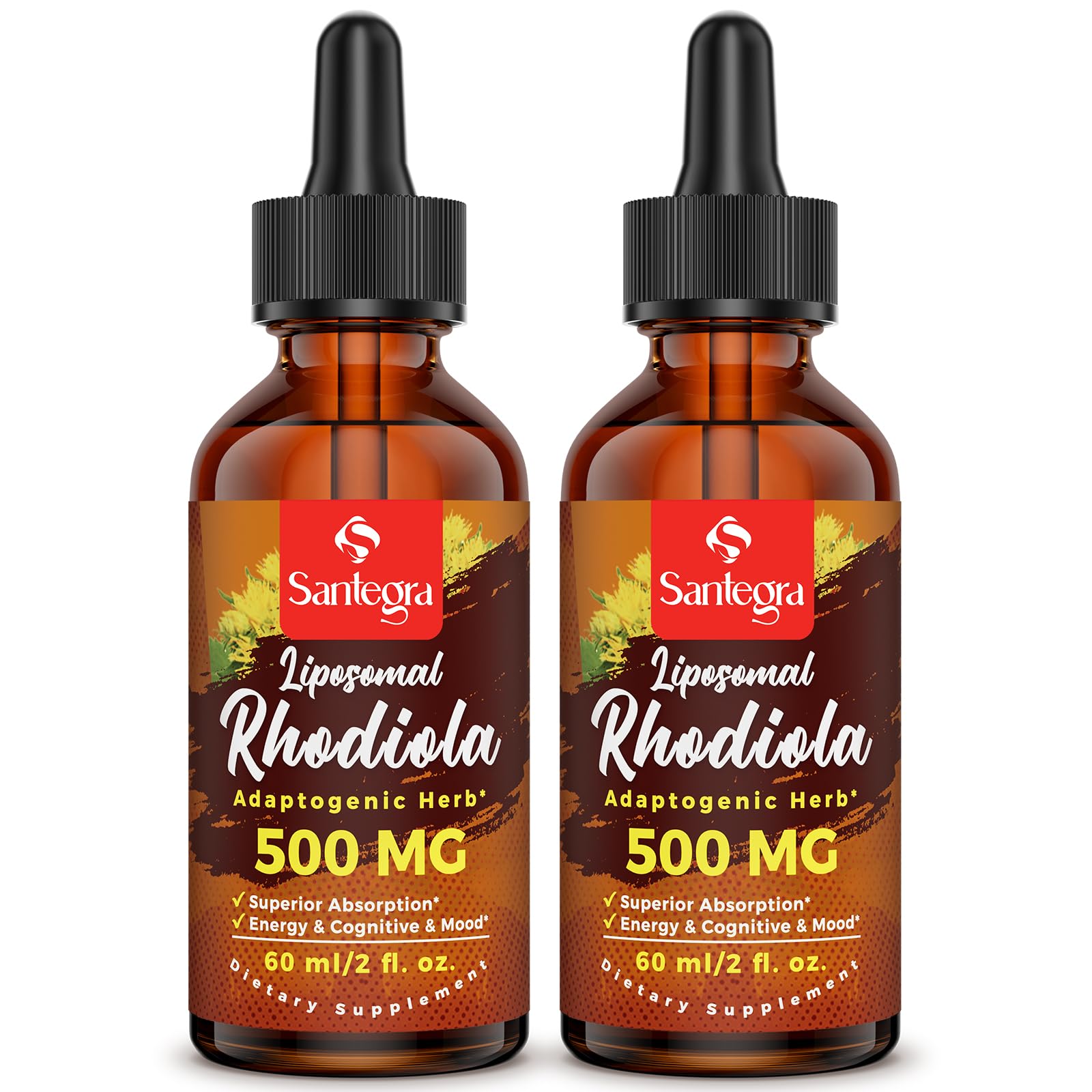Santegra Rhodiola Rosea liposomal liquid drops bottle