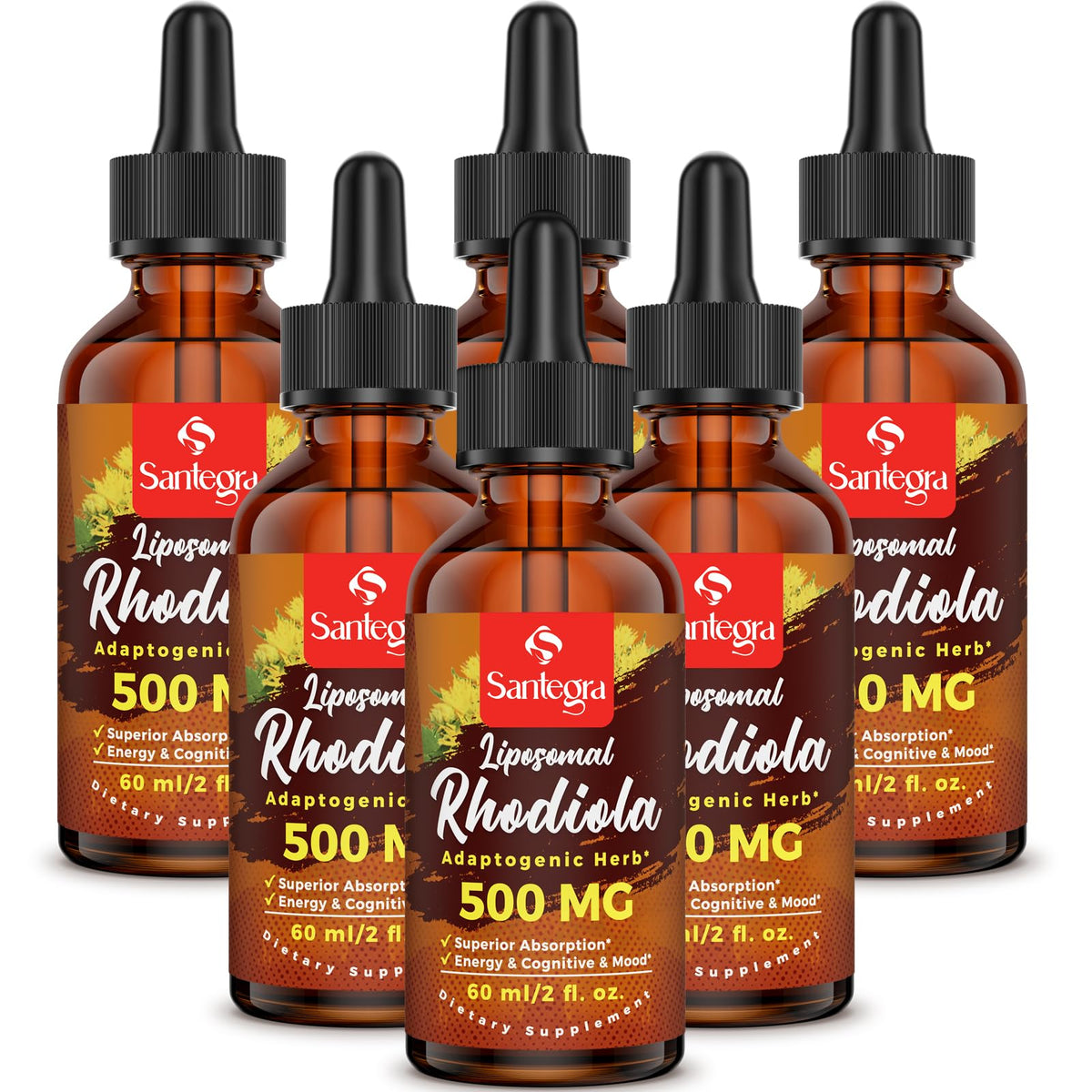 Santegra 57,000 mg Liposomal Rhodiola Rosea liquid bottle hero