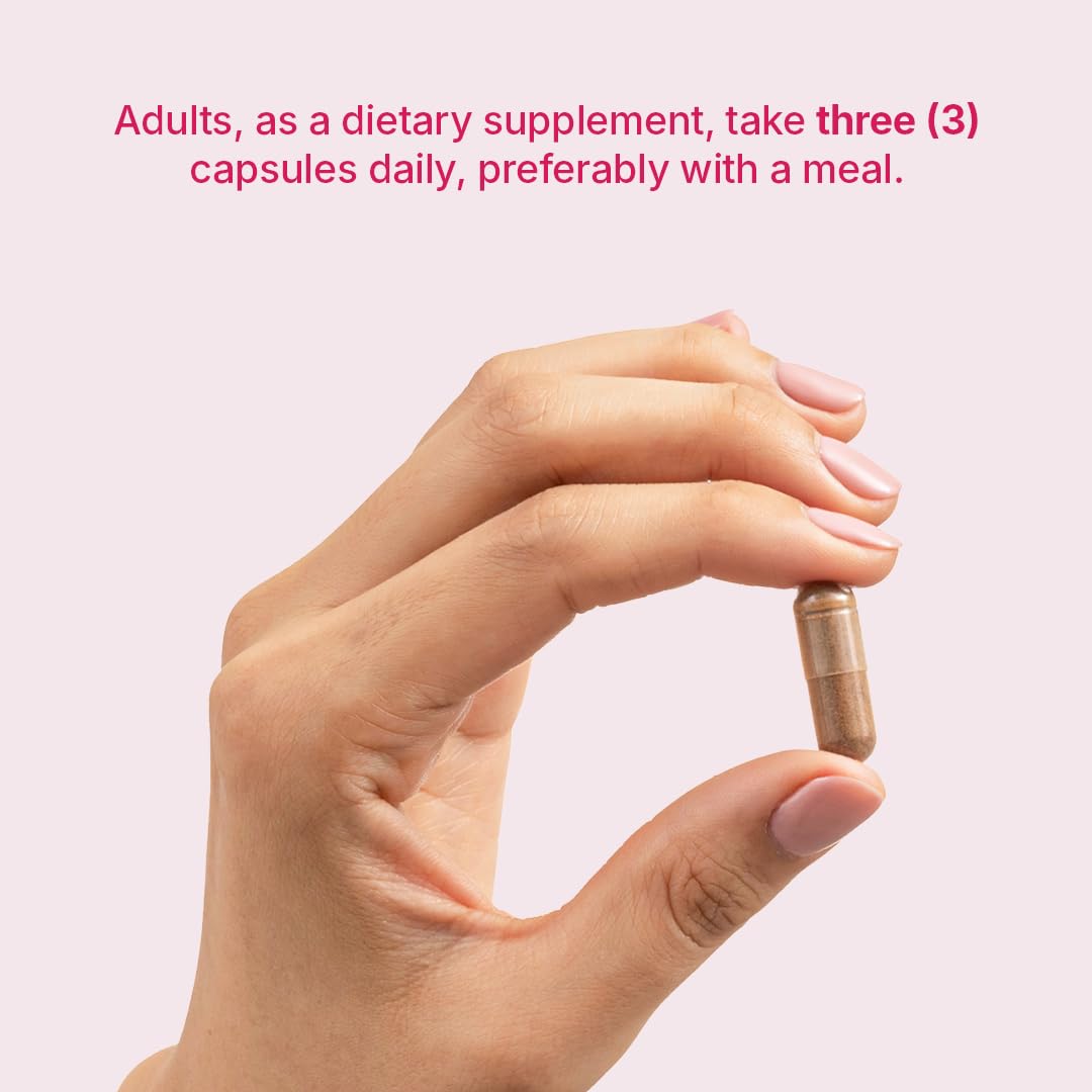 Bottle shown with clear 30 servings label