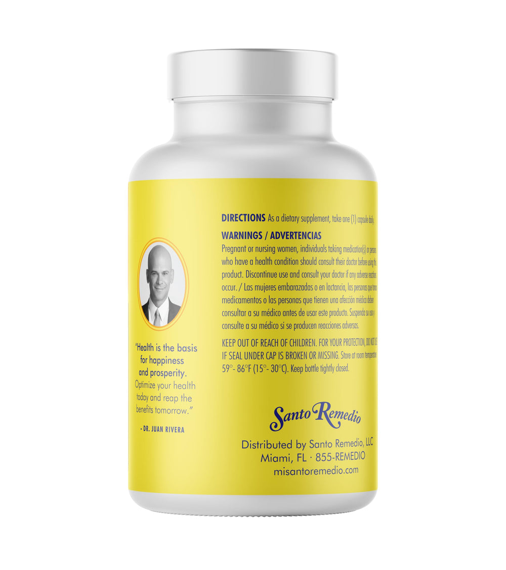 Santo Remedio Maca packaging shows no artificial flavors or colors