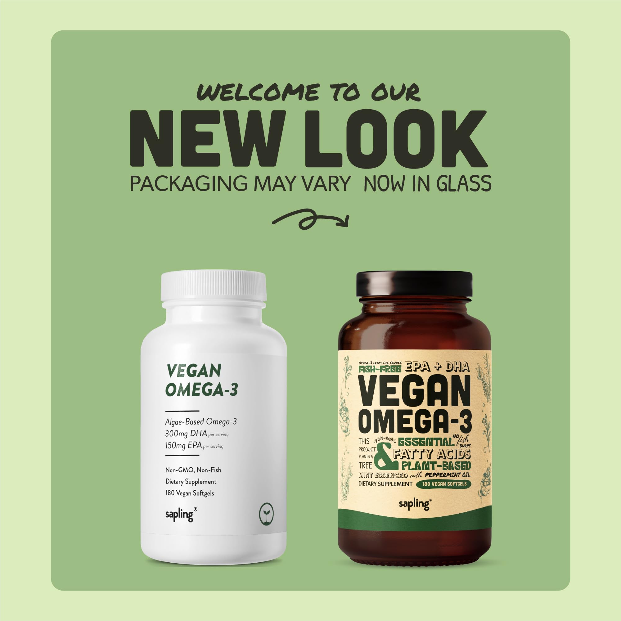 Graphic showing algae as the source of DHA and EPA