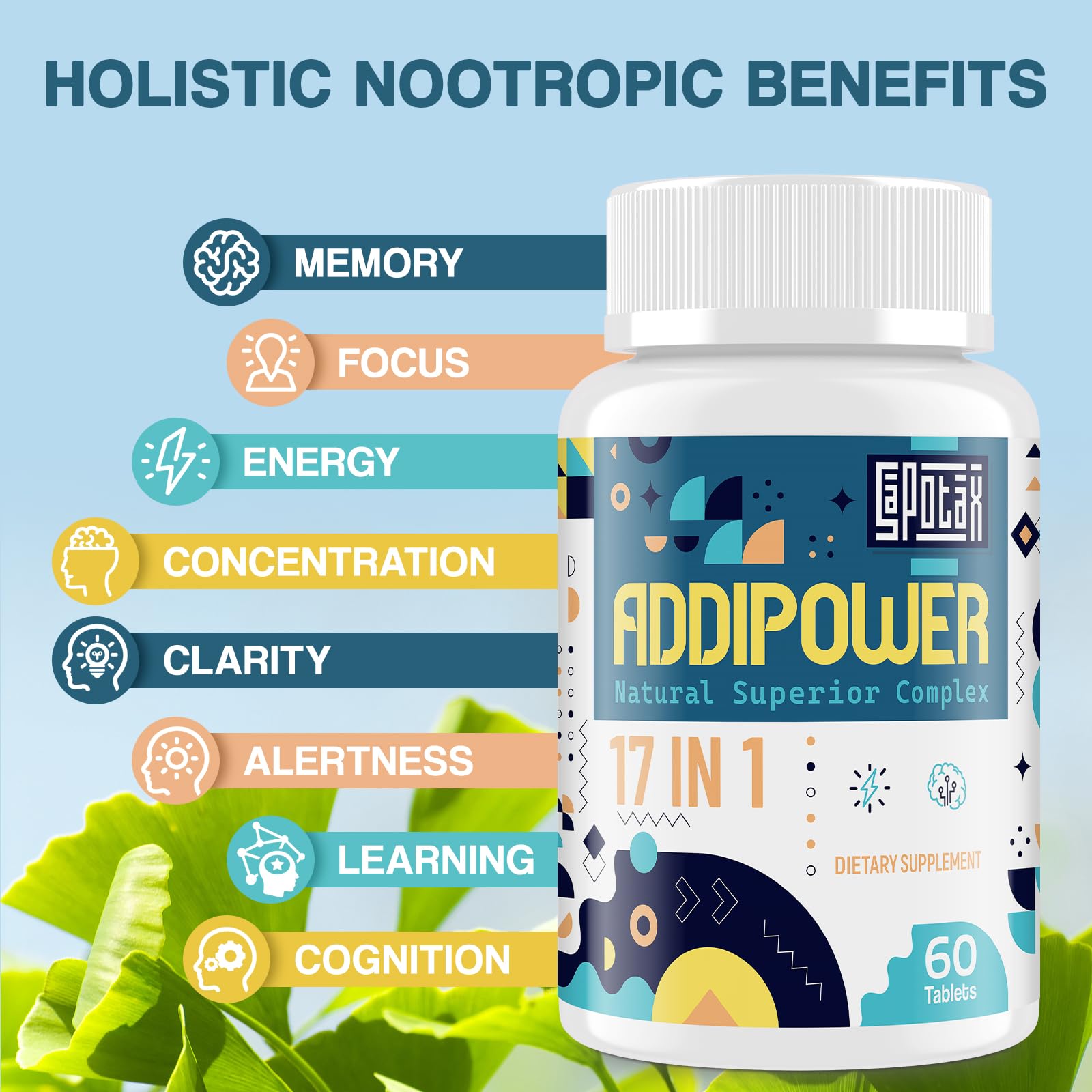 Alpha-GPC and natural caffeine from green tea in Sapotax