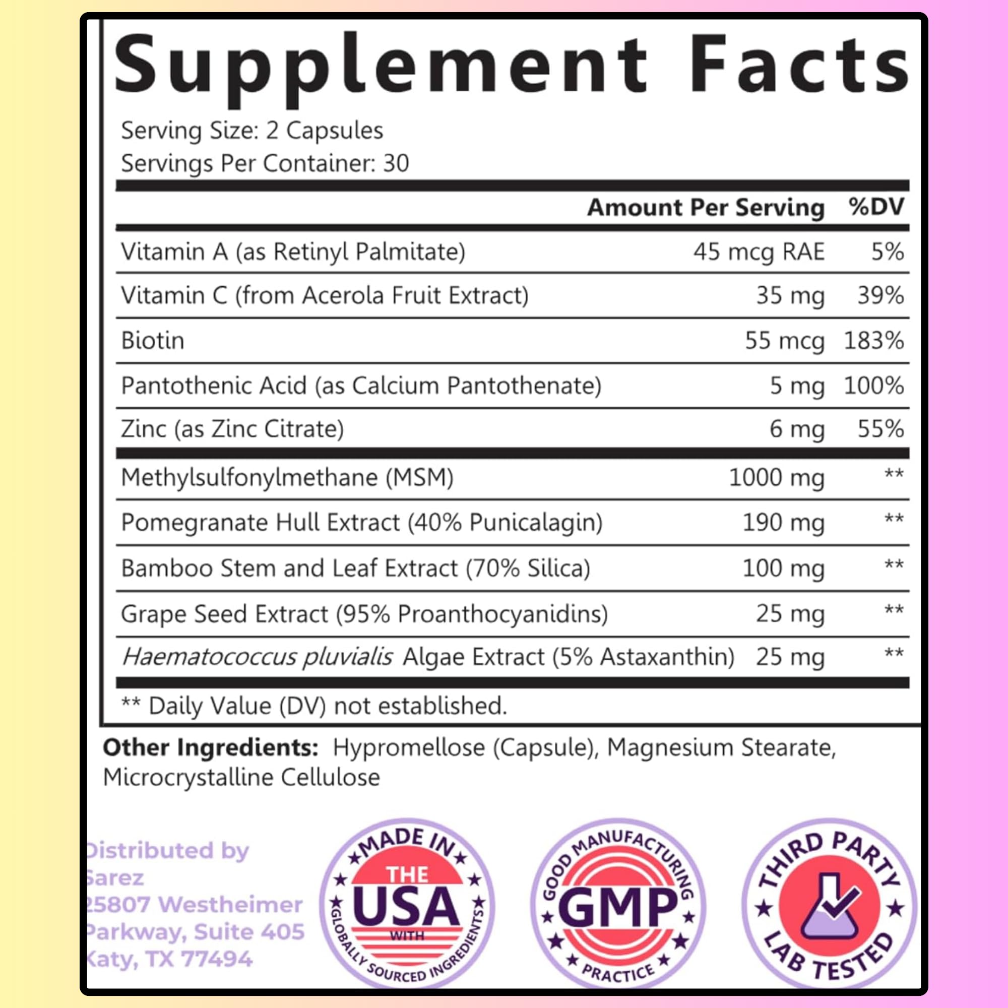 Antioxidant defense with Astaxanthin, Pomegranate, and Grape Seed Extract