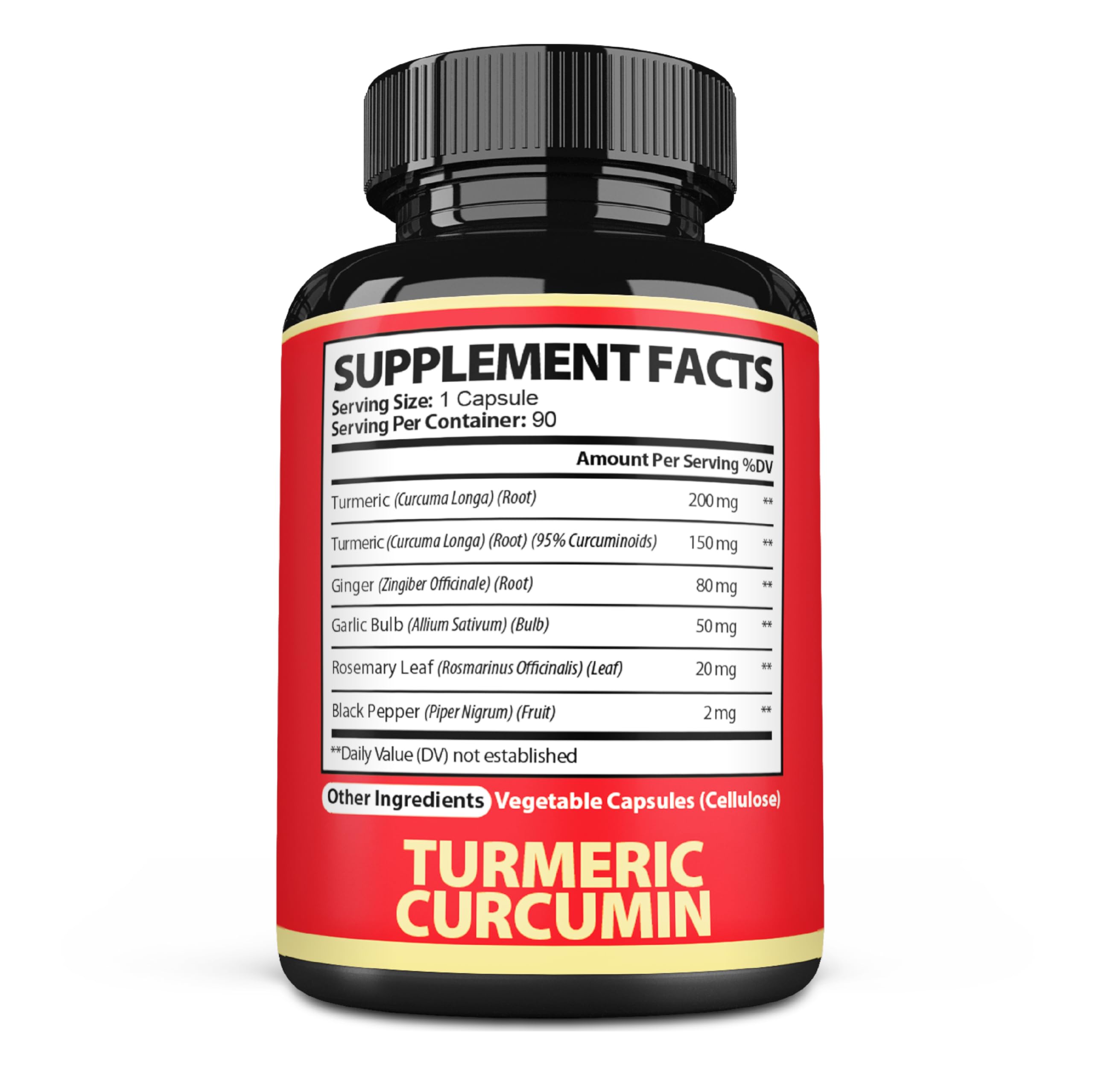 Herbal blend: turmeric, ginger, garlic, rosemary, black pepper