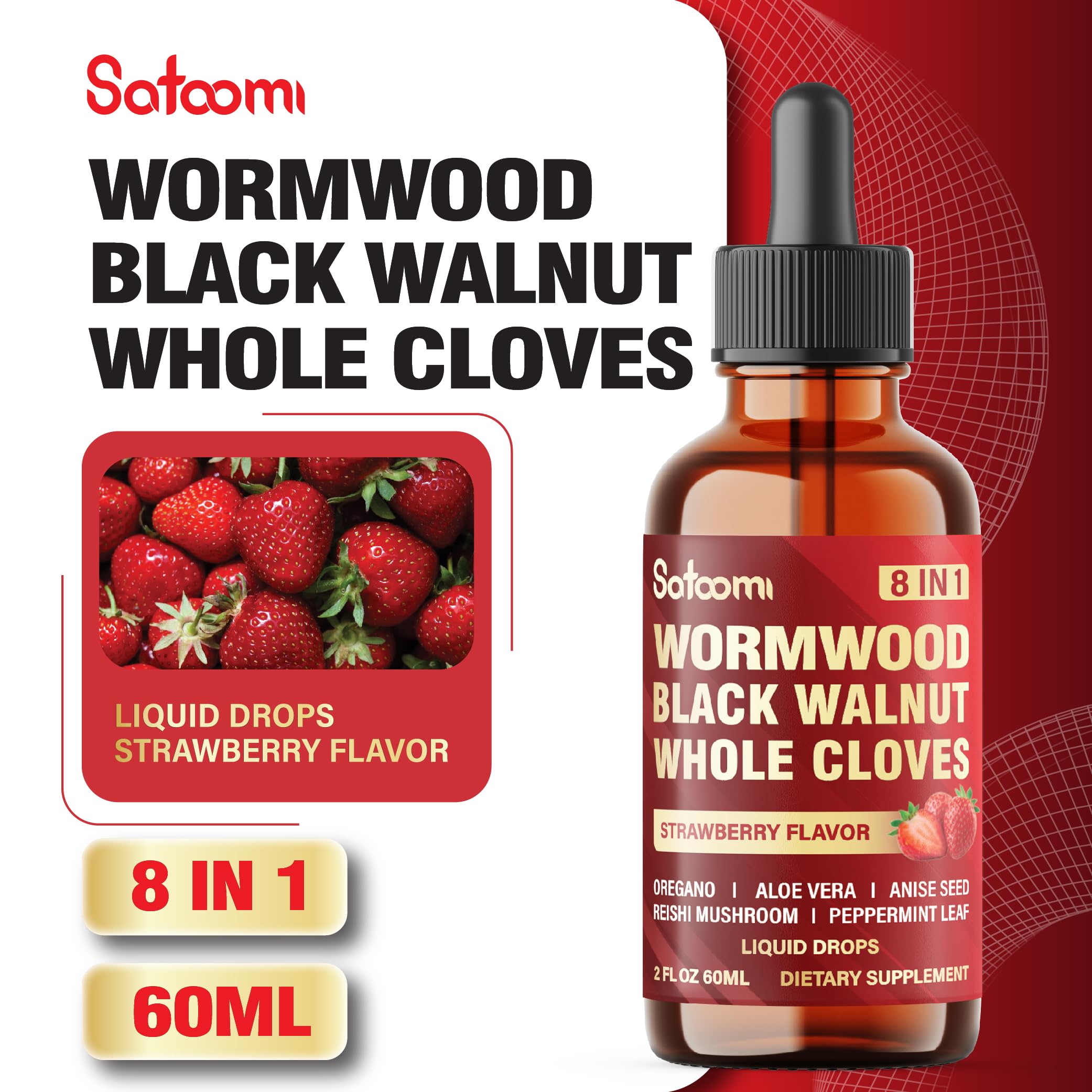 Ingredients list including Oregano Leaf, Aloe Vera Gel, Anise Seed