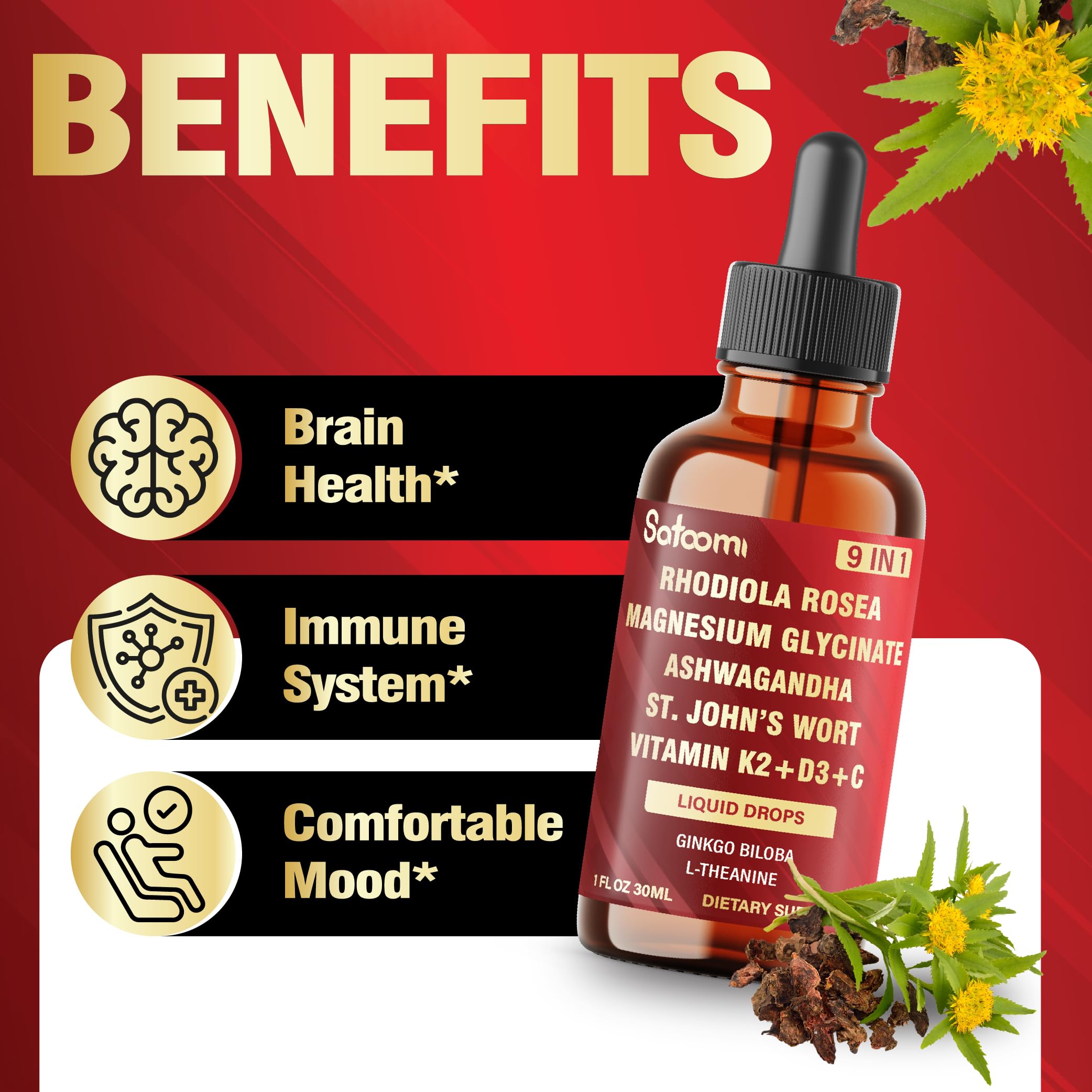 Focus on L-Theanine, St. John's Wort, and other ingredients