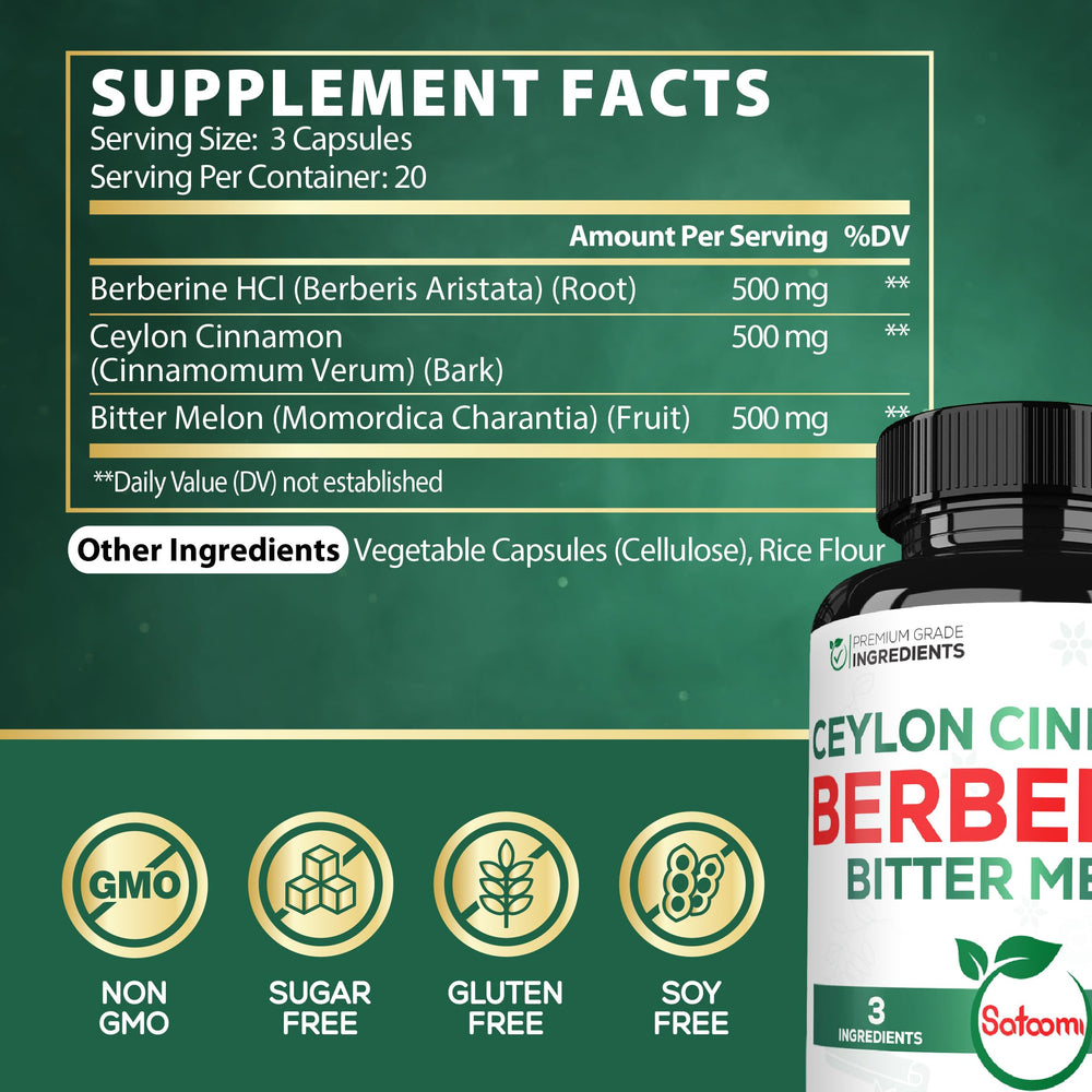 Close-up of berberine capsules in bottle