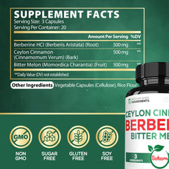 Close-up of berberine capsules in bottle