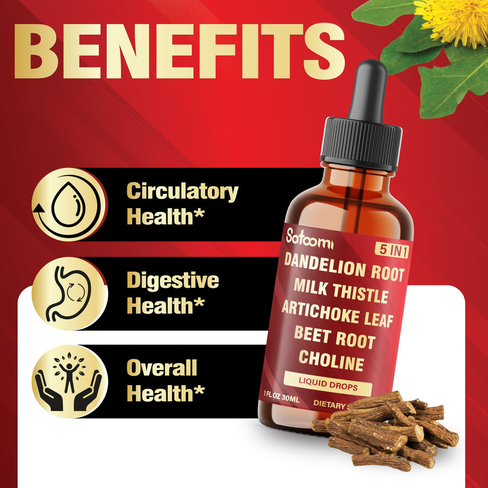 30 ml bottle of Dandelion Root Liquid Extract for daily use