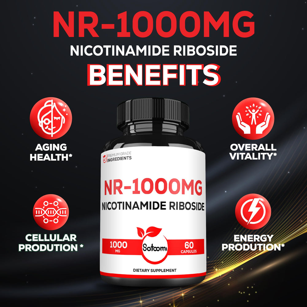 NAD Nicotinamide Riboside NR 1000mg packaging and bottle