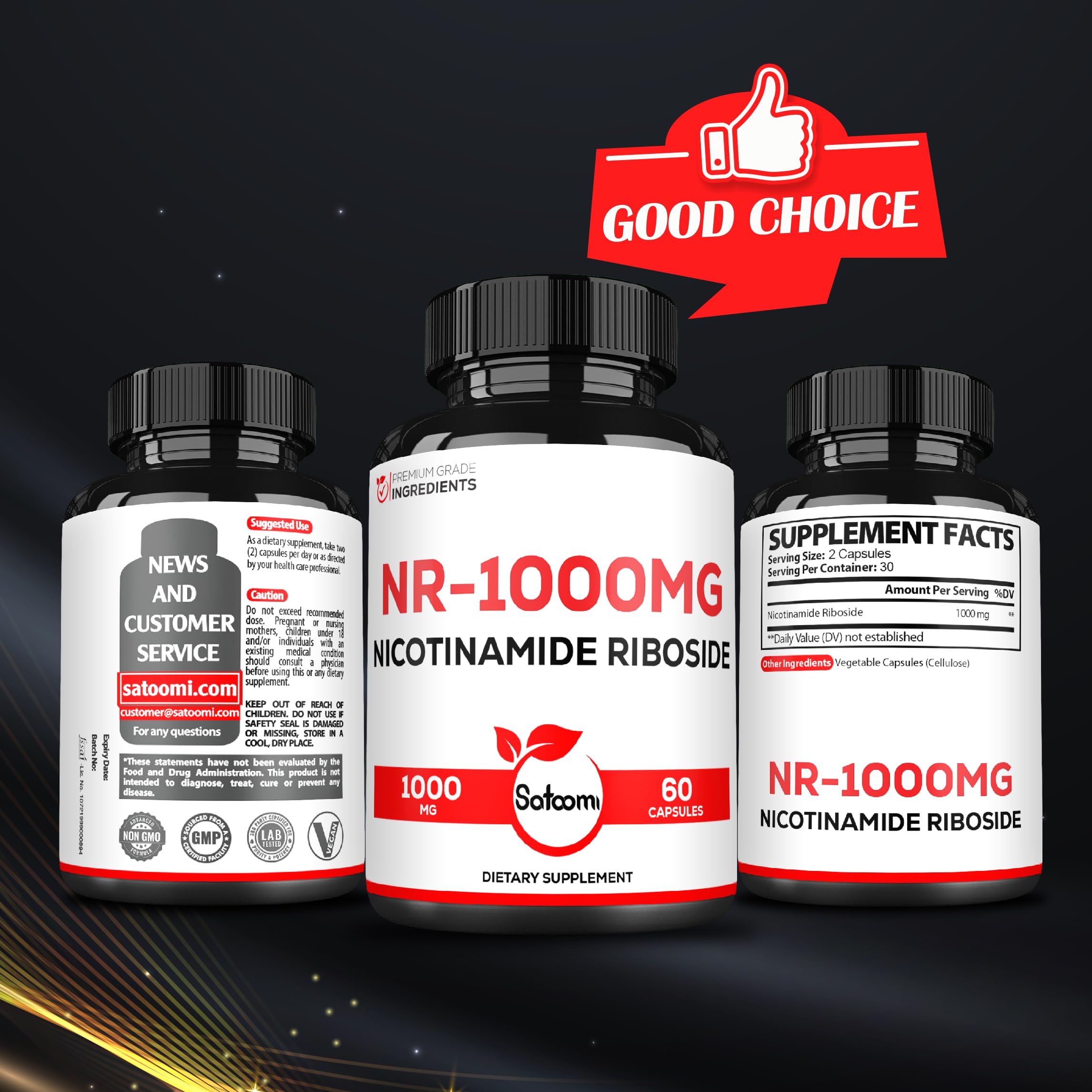 Bottle on white background with capsules visible