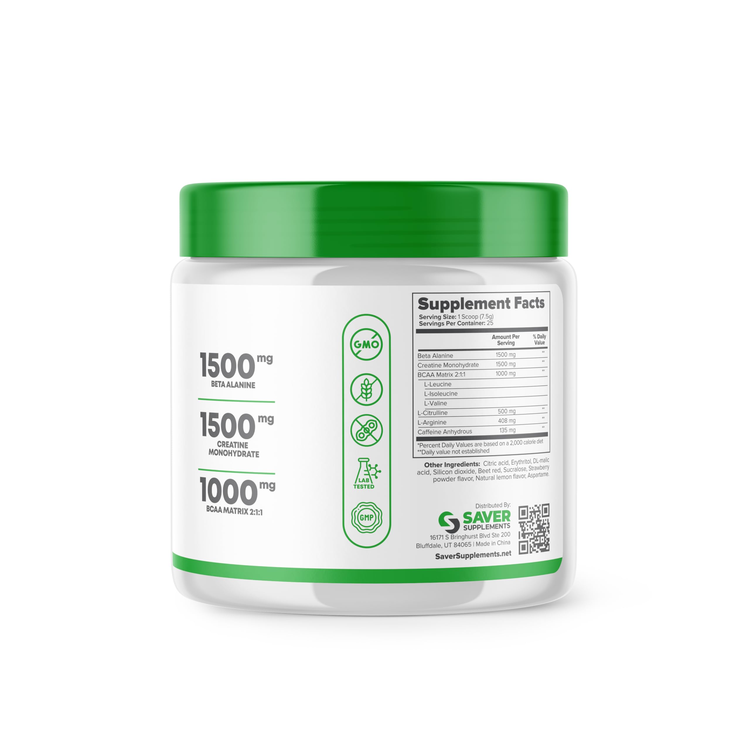 Saver Supplements pre-workout serving suggestions for men and women