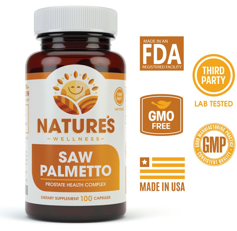 Close-up of Saw Palmetto Berry Powder and Extract