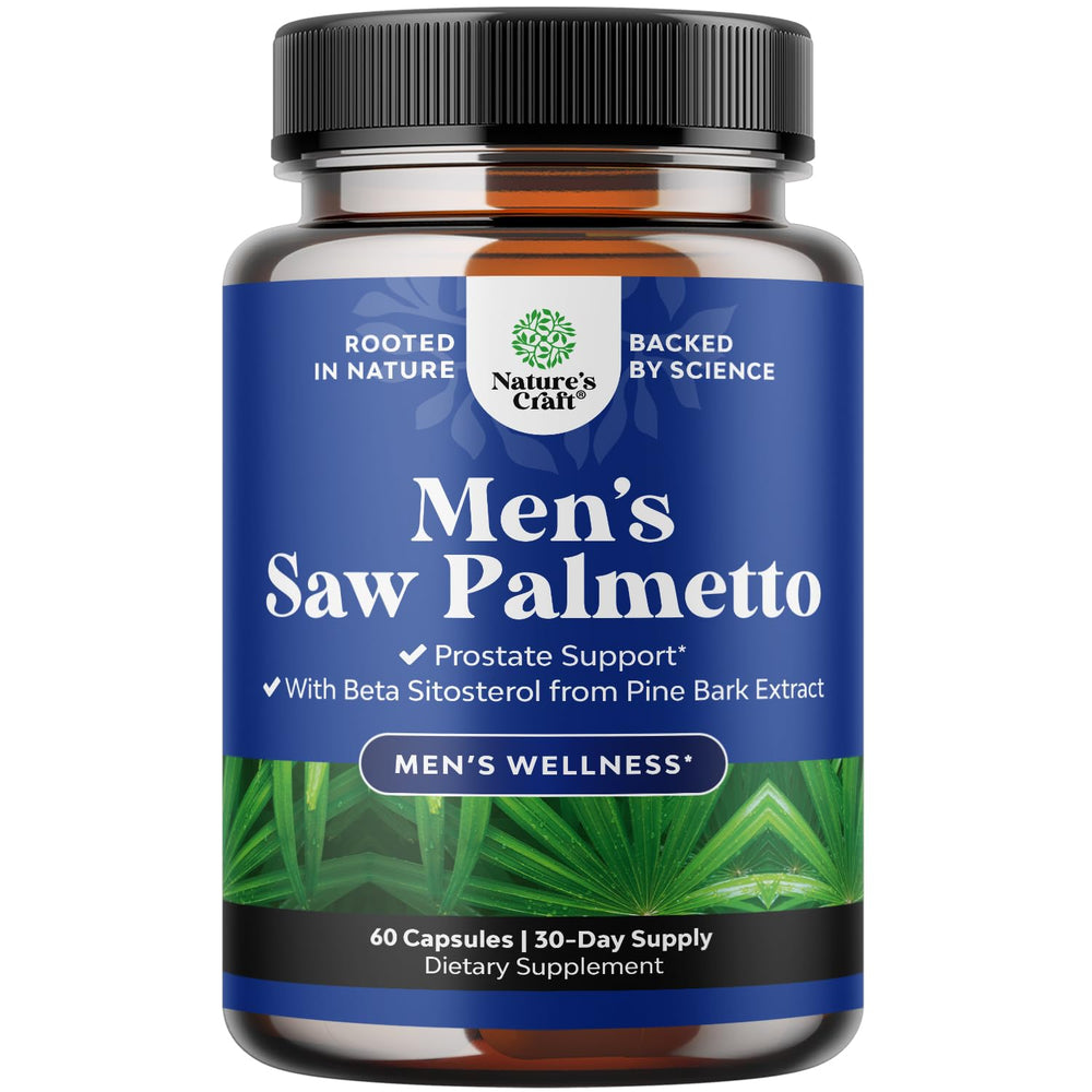 Bottle of Saw Palmetto with Beta Sitosterol for prostate health