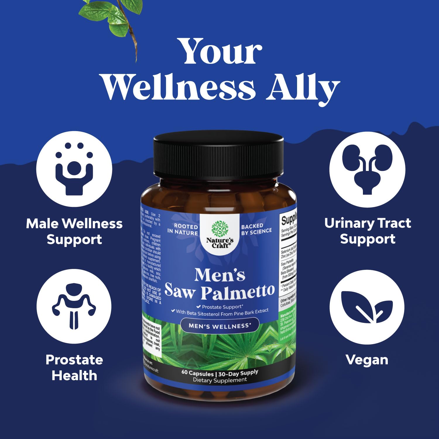 Hair health supplement for men with vitamins