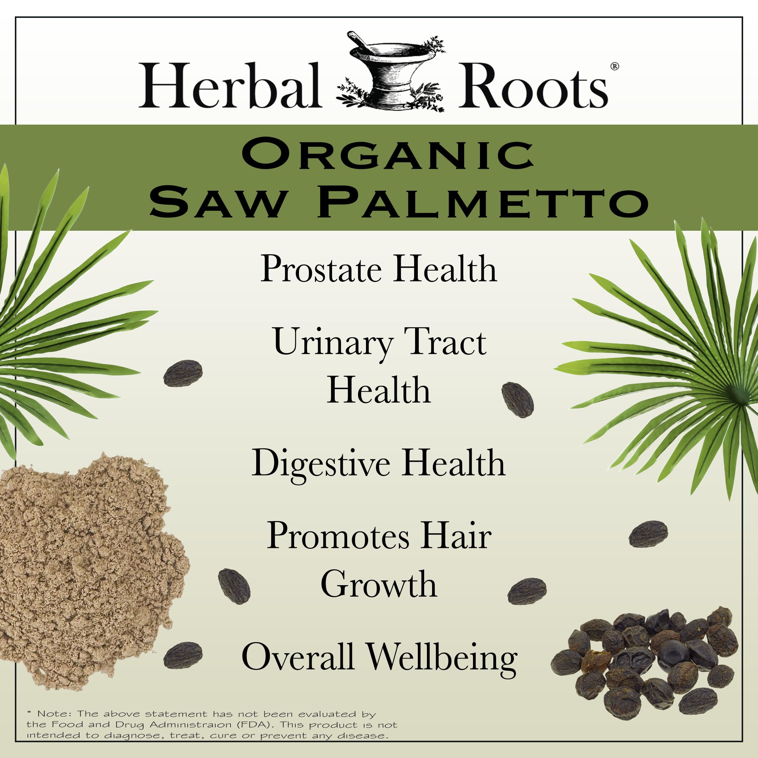 Close-up of Saw Palmetto capsules
