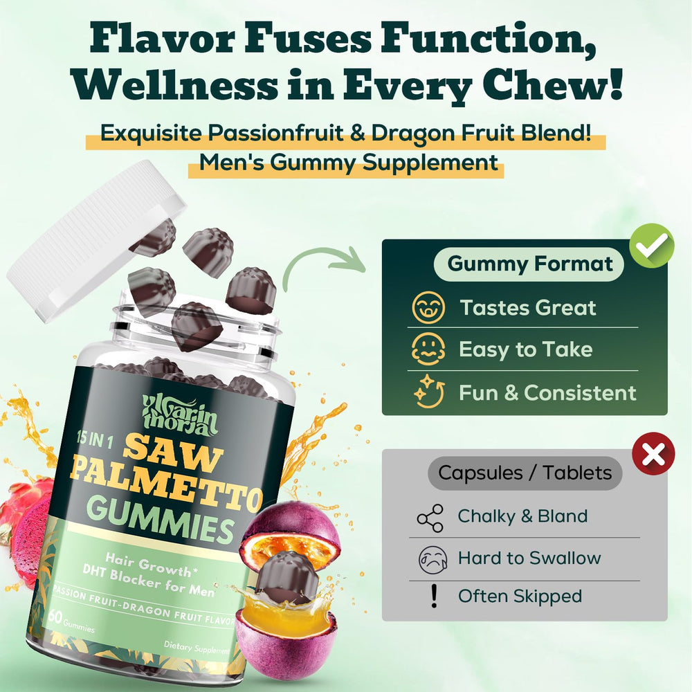 Product packaging for Saw Palmetto Gummies for Men