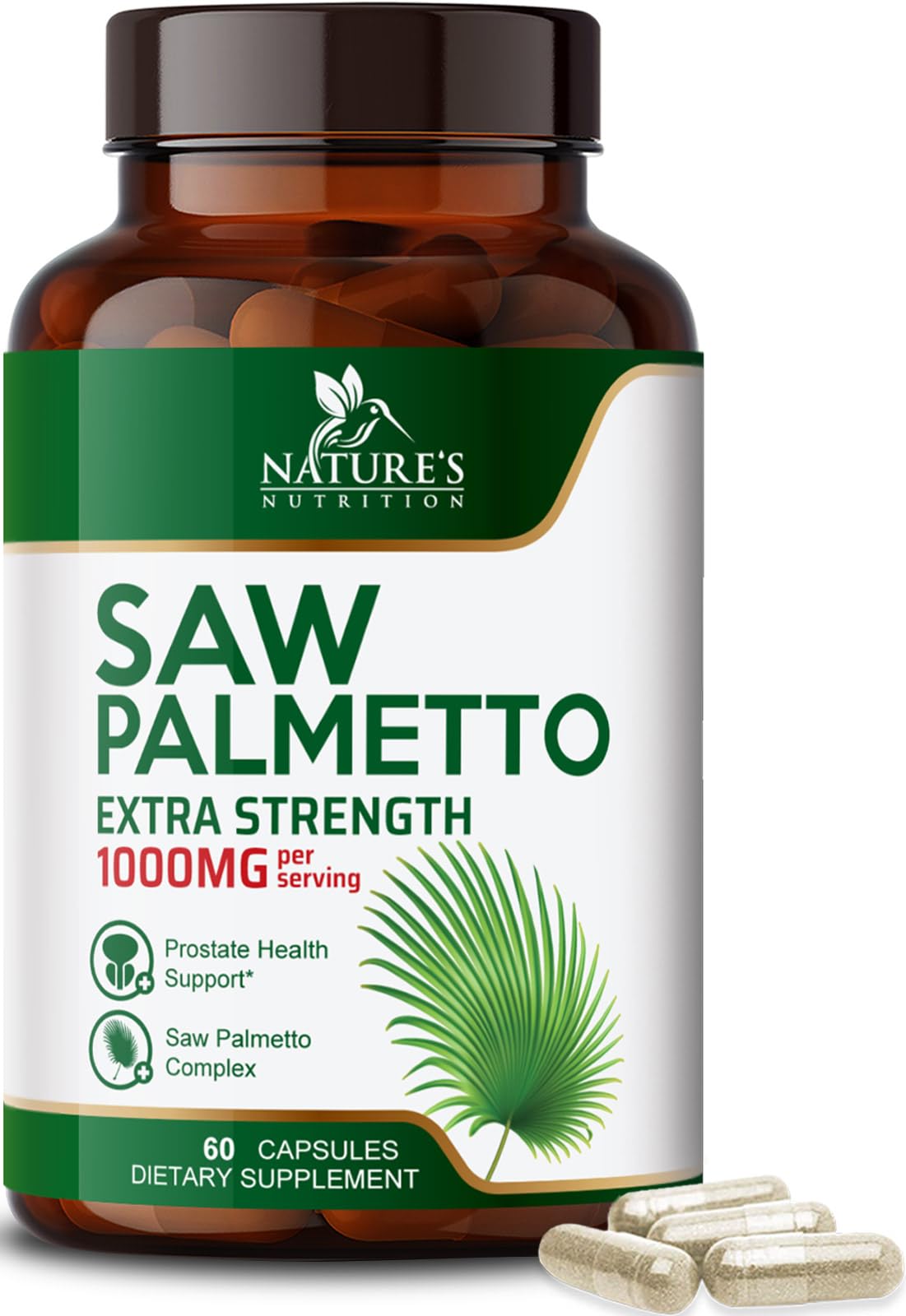 Saw Palmetto for Men 1000mg bottle front view