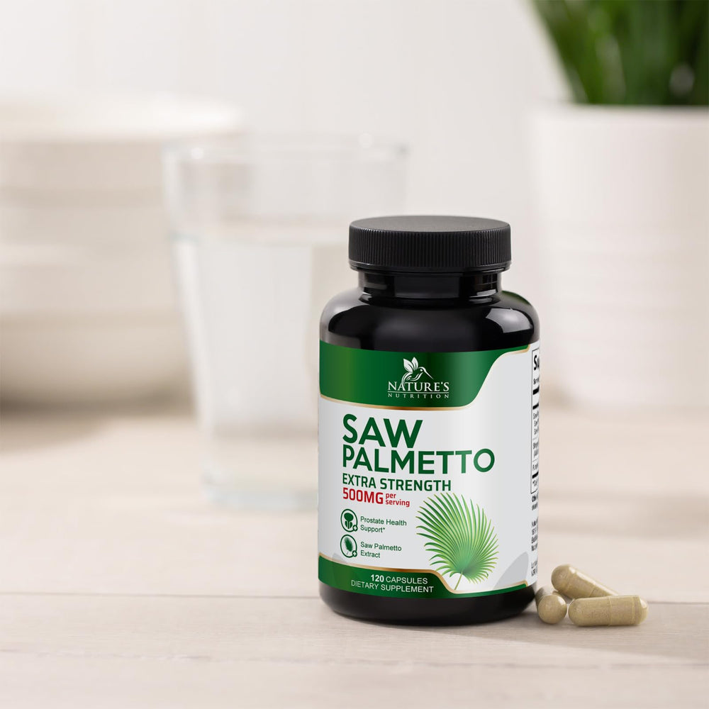 Lifestyle image showing men using Saw Palmetto supplement