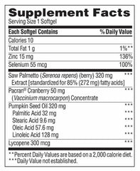 Close-up of Saw Palmetto Health Complex bottle label