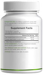 Close-up of saw palmetto extract and pumpkin seed capsules