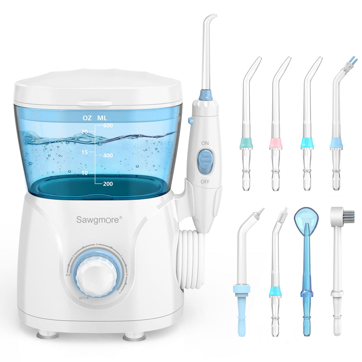 Sawgmore FC166 water flosser front view in white