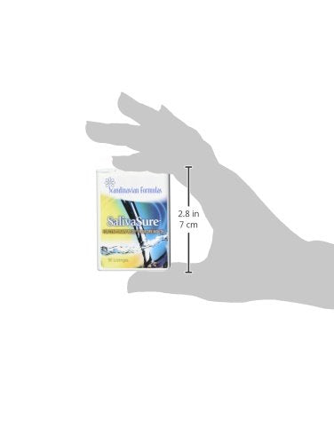 Salivasure Lozenges with pocket-size flip-top box illustrating dry mouth relief