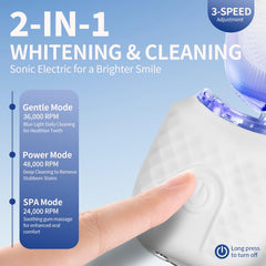 Hands-free cleaning demonstration showing a 45-second cycle