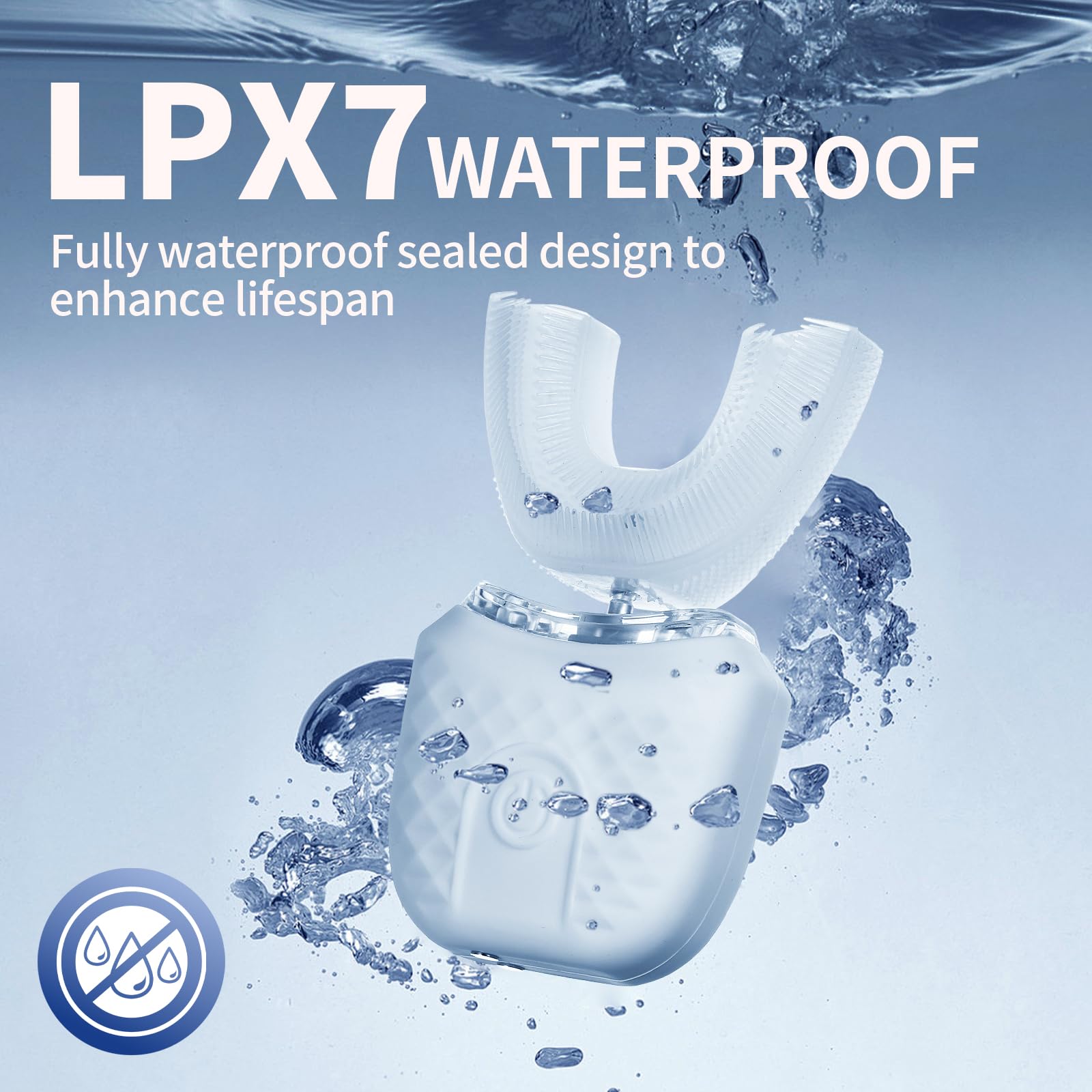 IPX7 waterproof rating and shower-safe design