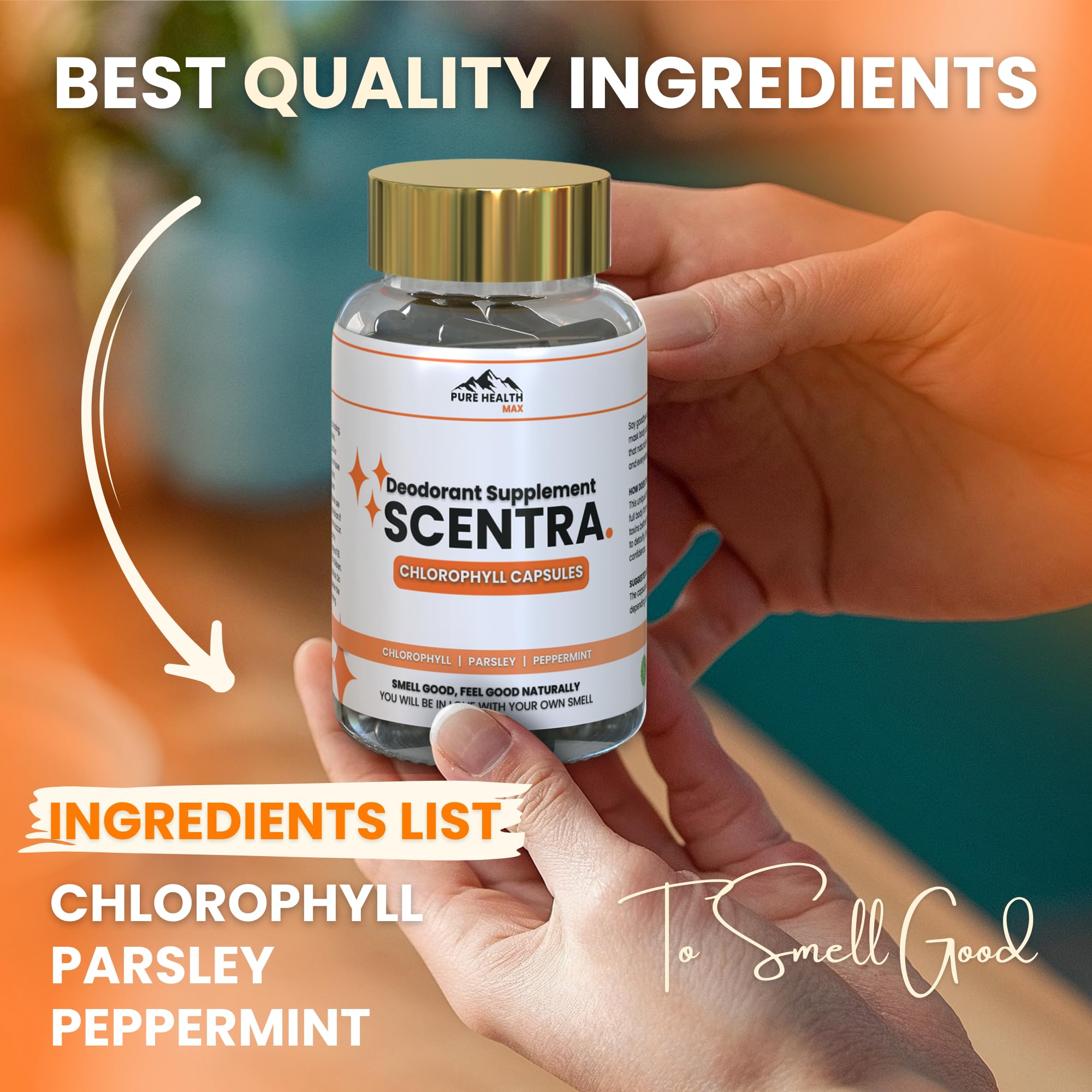 Graphic depicting gut health benefits with Scentra